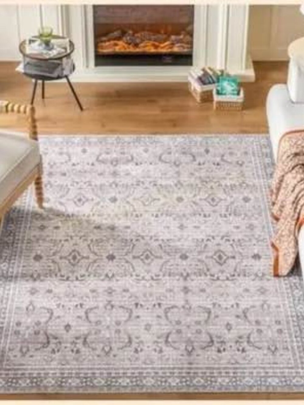 Brand New Istana 5 x 7 feet soft and cozy Grey/beige distressed Area Rug